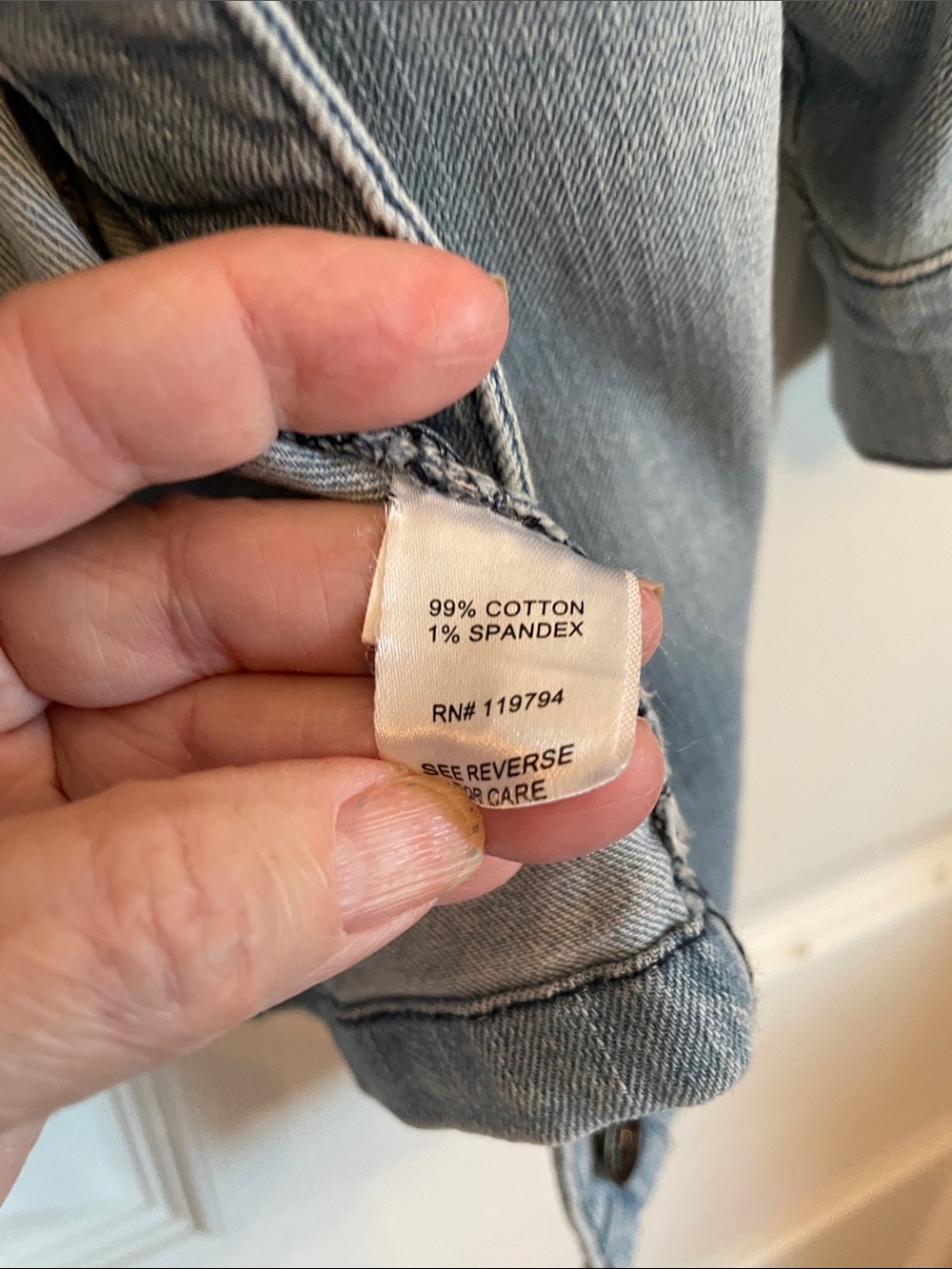 One World Light Wash Denim Button-Up Jacket - Picture 3 of 8